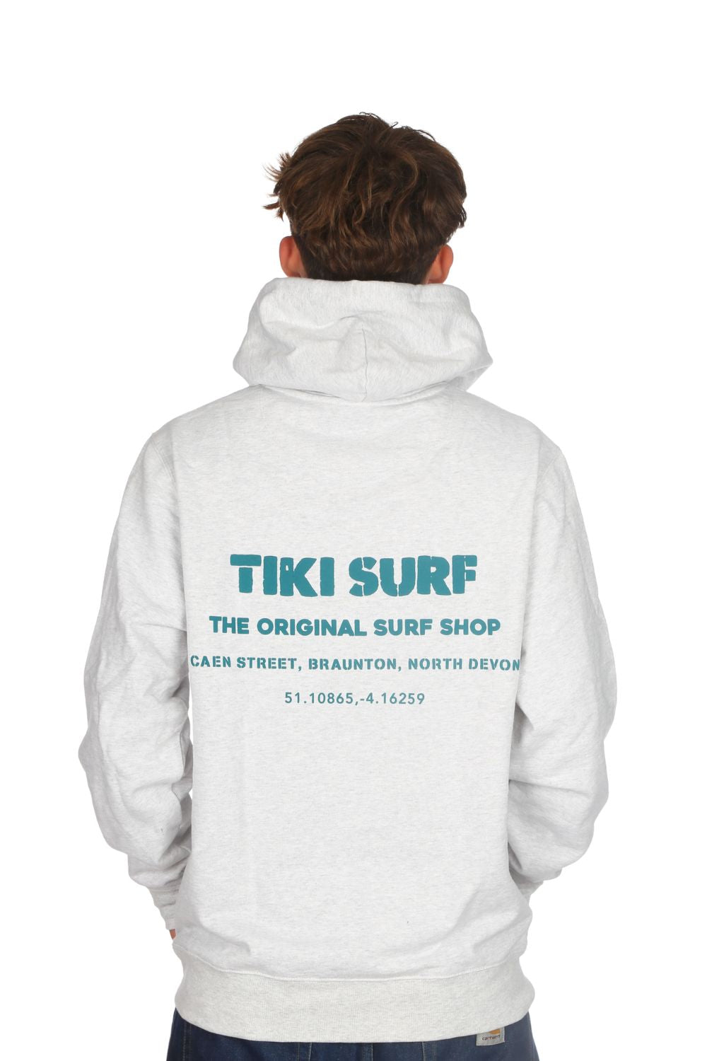 Tiki OG Surf Shop Hoodie Cool Heather Grey