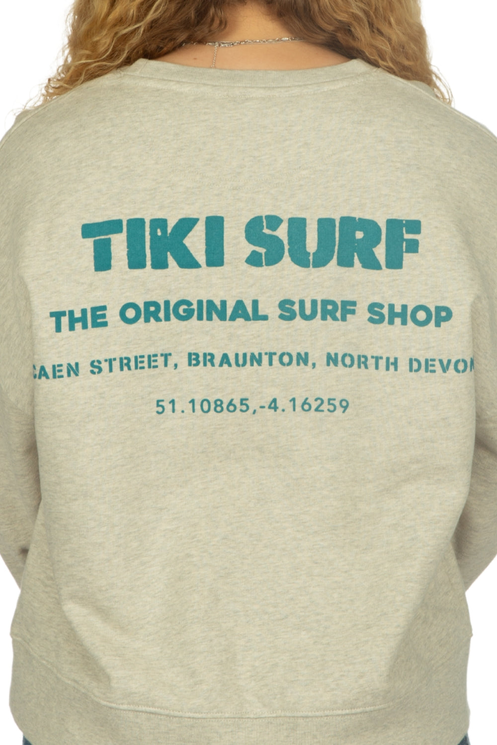 Tiki OG Surf Shop Womens Crew Heather Haze
