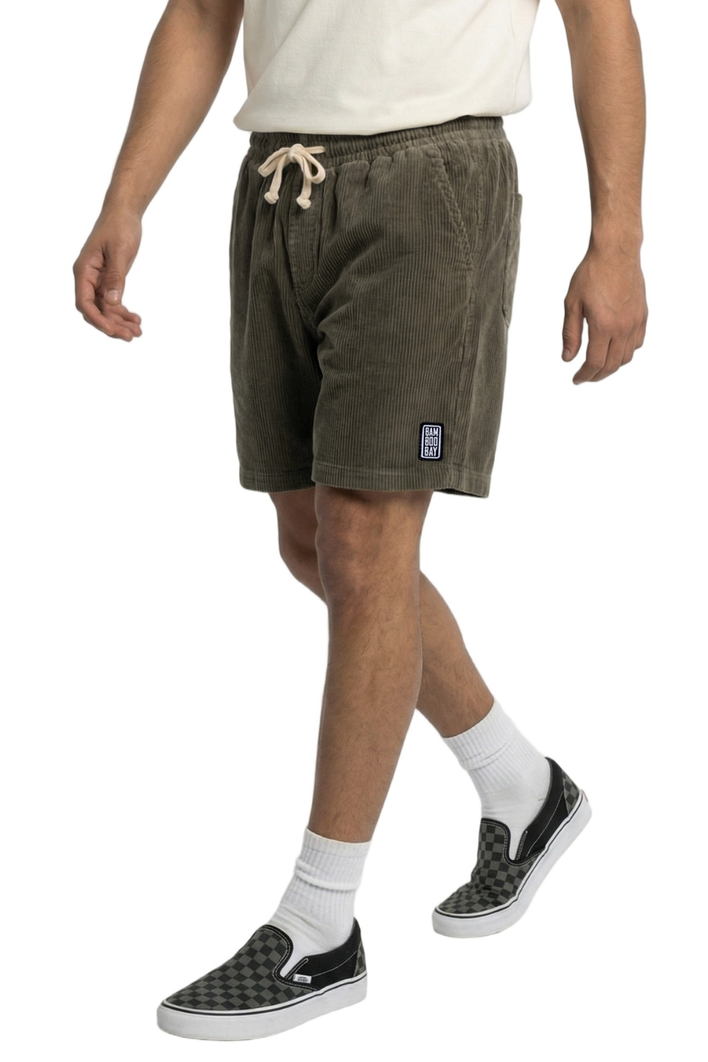 BamBooBay Chill Cord Shorts Olive