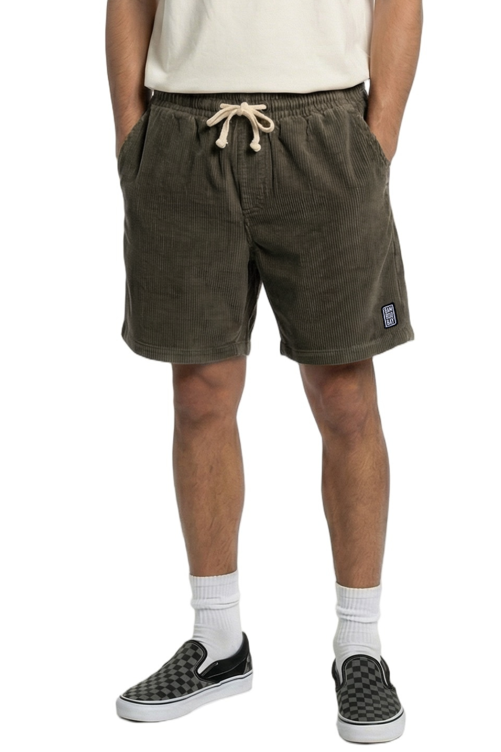 BamBooBay Chill Cord Shorts Olive