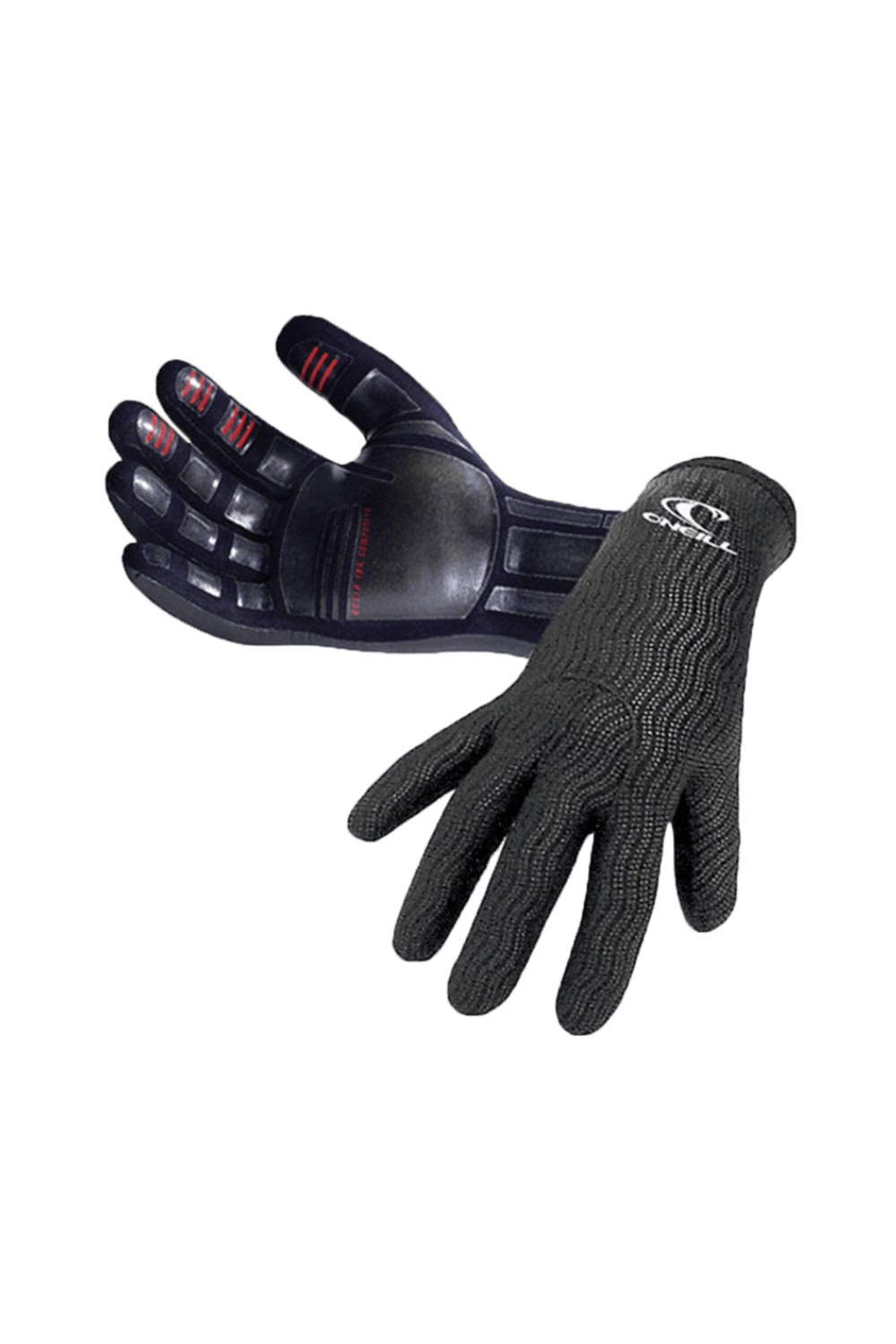 Black wetsuit gloves