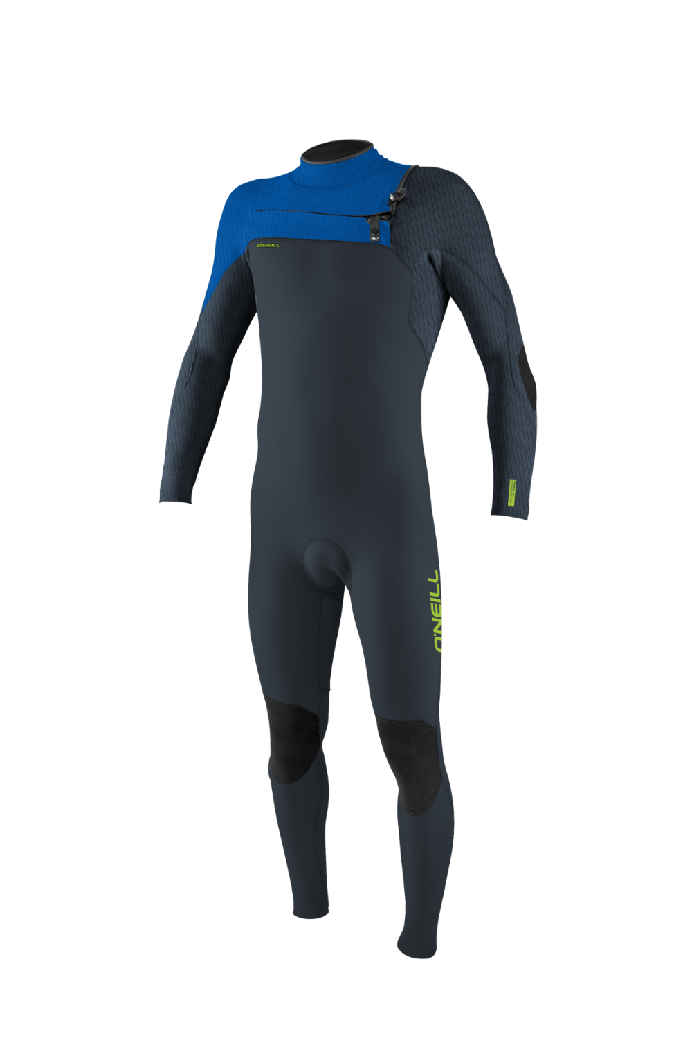 O'Neill Hyperfreak 4/3+ Youth Wetsuit with Chest Zip Dark in Orion/Deep Sea/Copen Blue