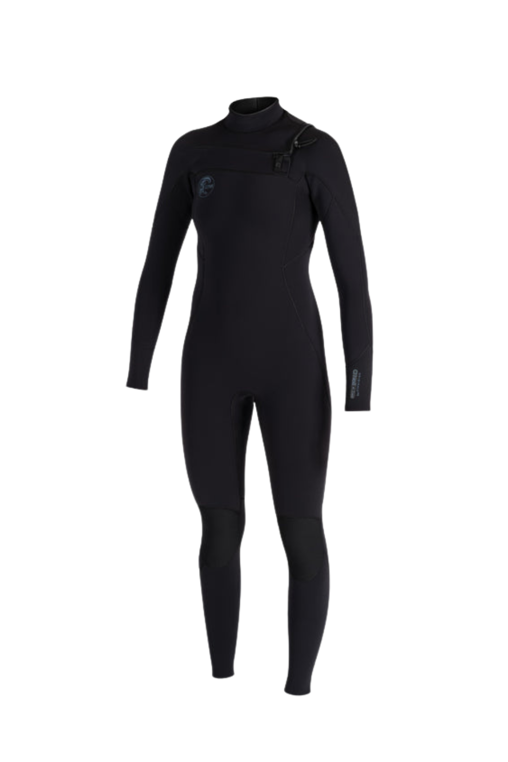 An O'Neill women's wetsuit in black on a white background