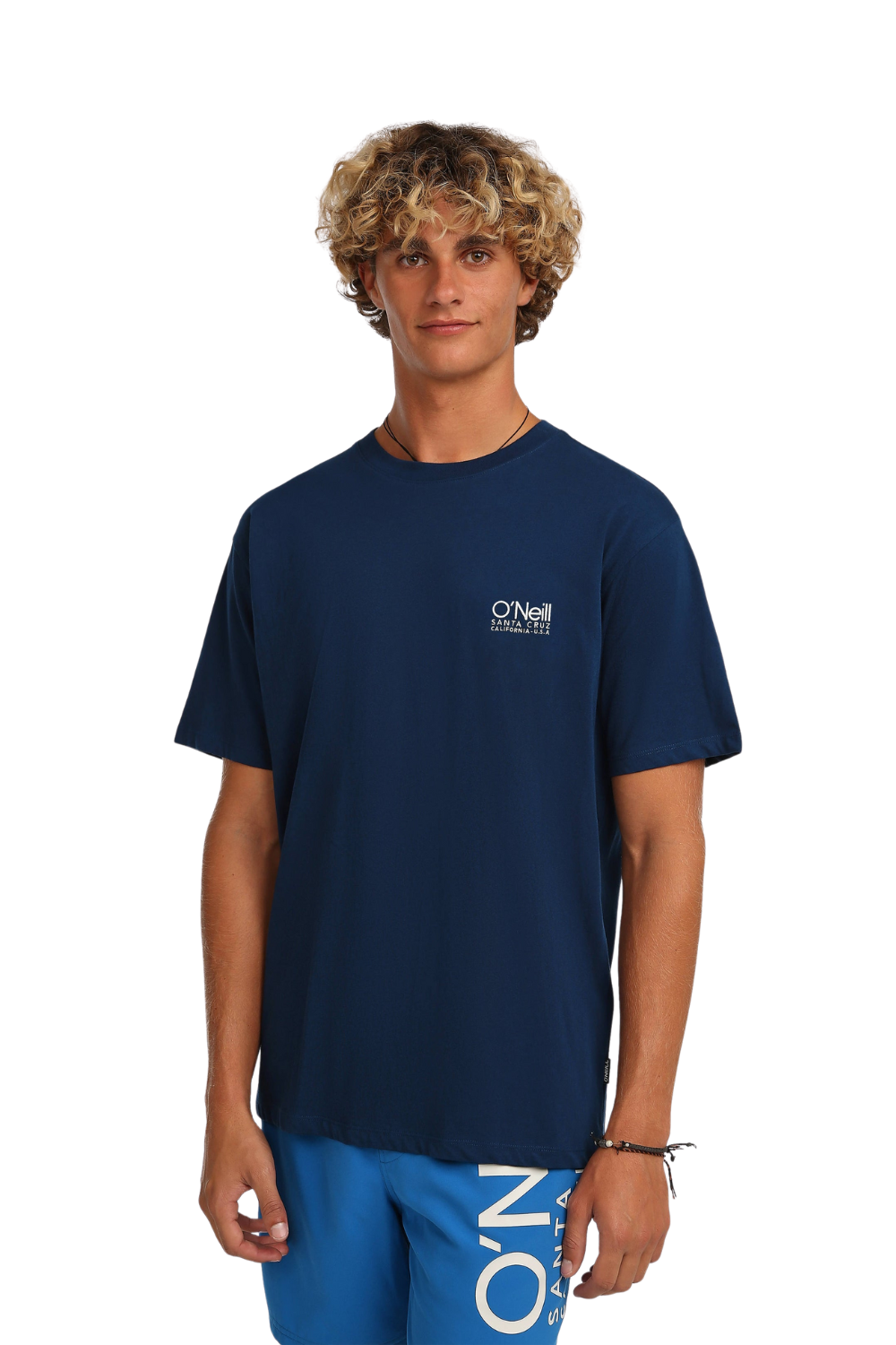 T-shirt in navy with logo print on chest