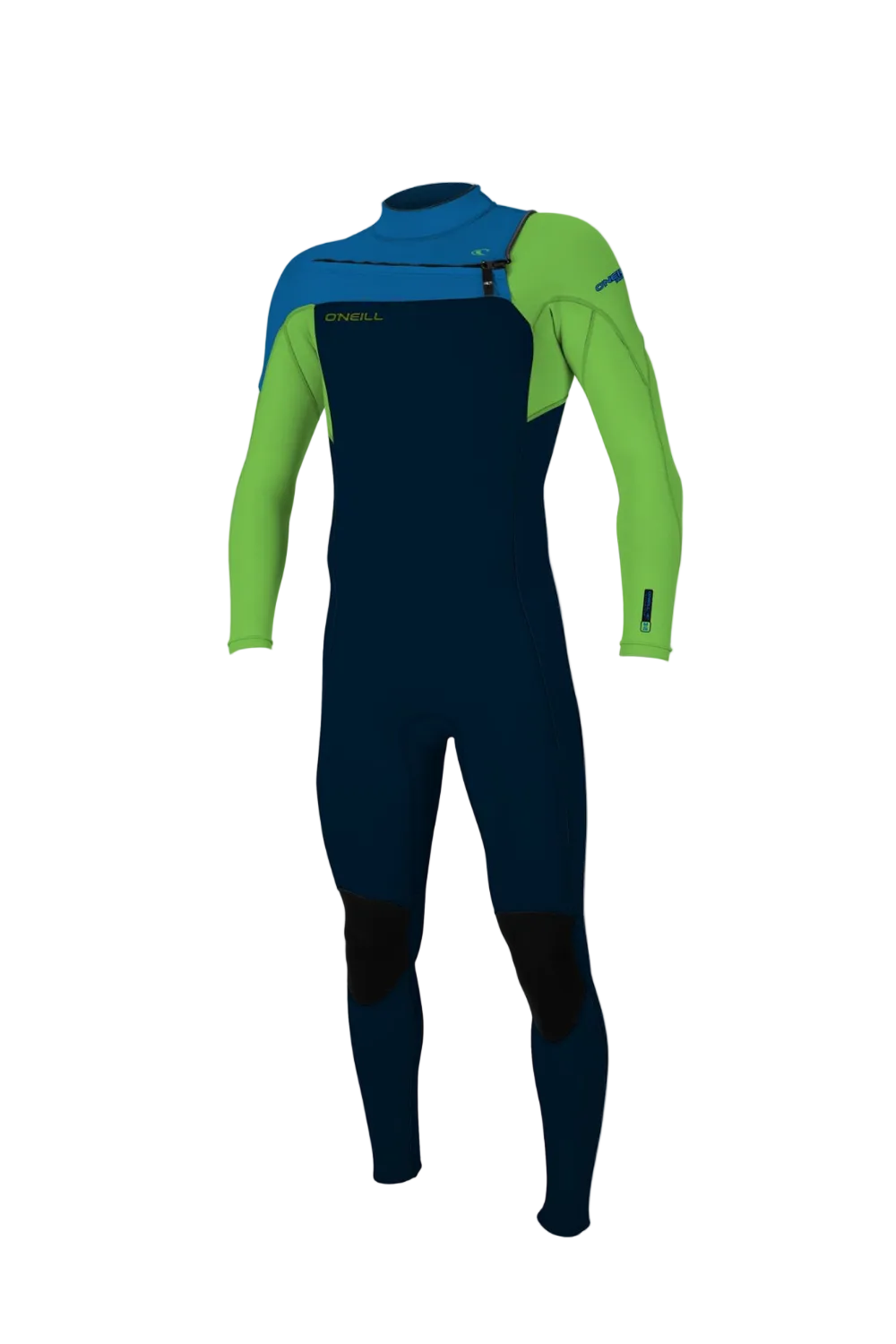 O'Neill Youth Hammer 3/2mm Wetsuit with Chest Zip in Blue/Green