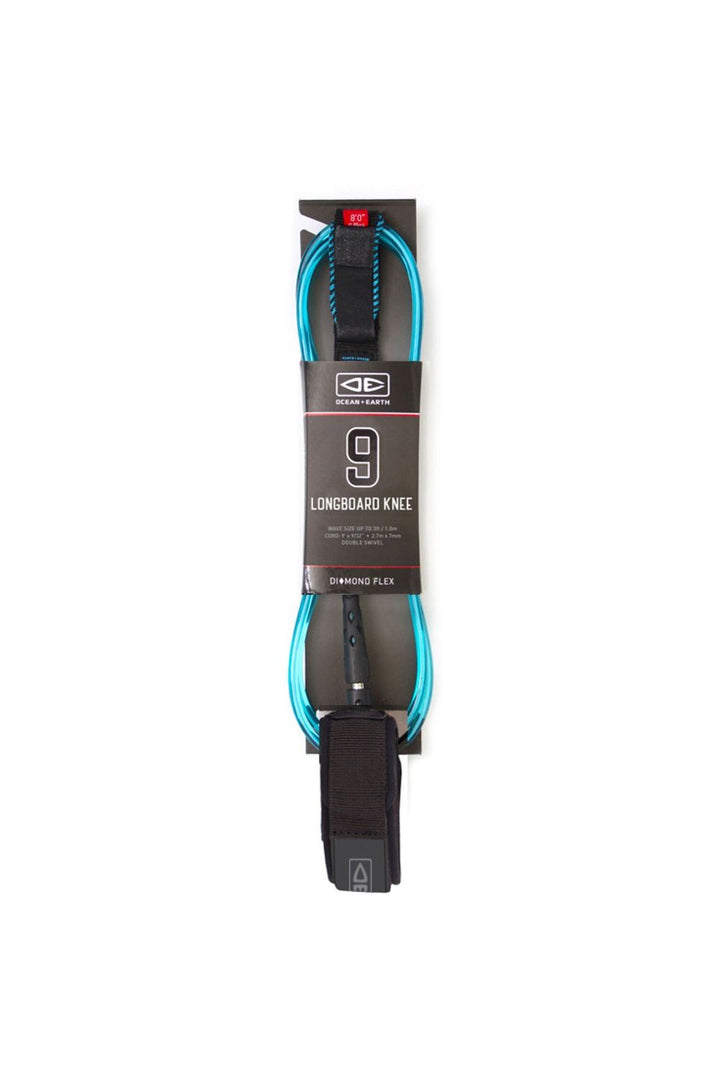Ocean & Earth Diamond Flex Longboard Knee Leash Blue