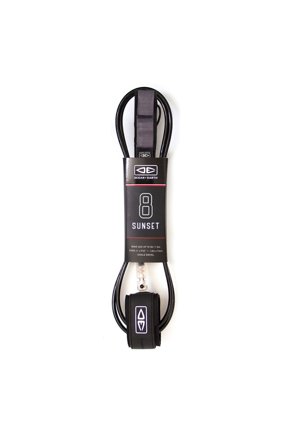 Ocean & Earth Sunset Surfboard Leash Black