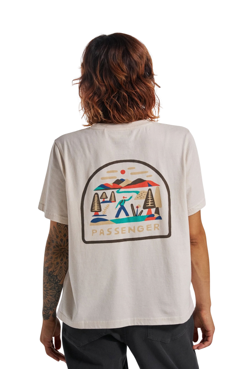 Passenger Lost Patch Womens T-Shirt White Sand