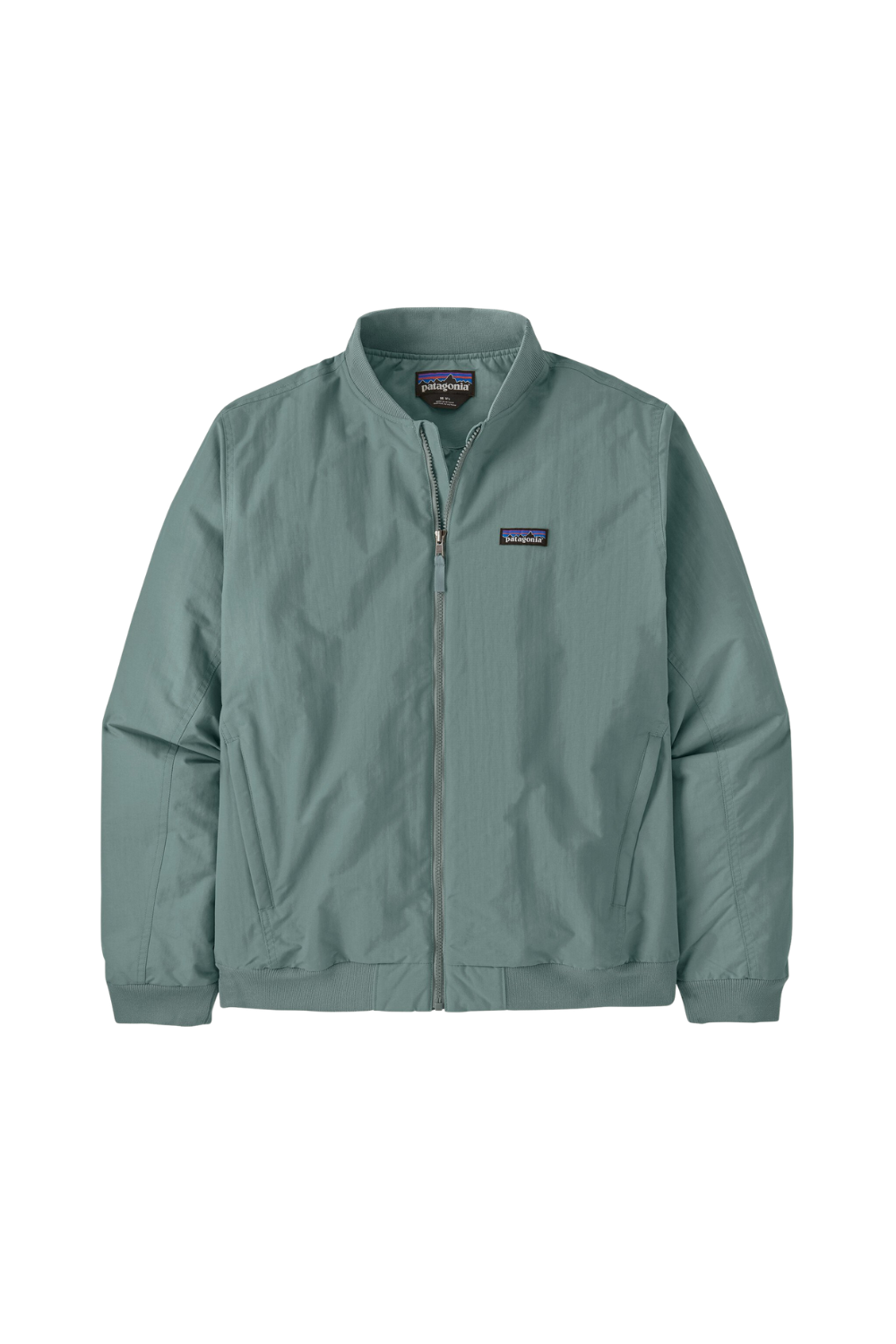 Green jacket with a brand logo on a white background