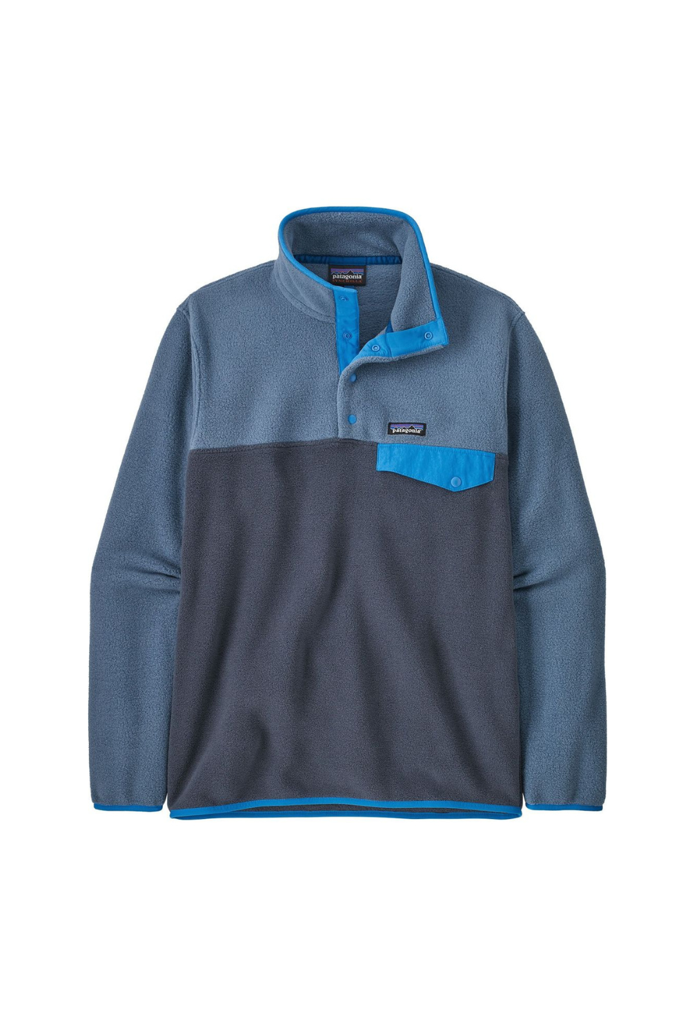 Patagonia Mens Light Weight Synch Snap-T Pullover Smolder Blue