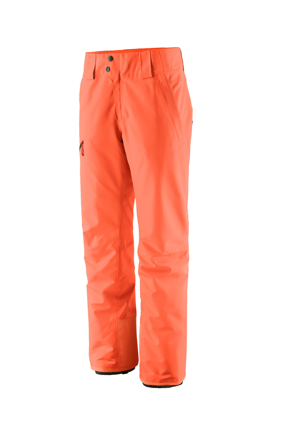 Orange snow pants on a white background