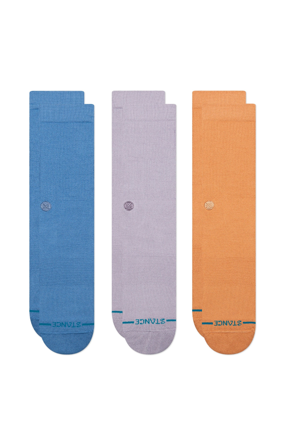 Stance Icon 3 Pack Crew Socks Capri Blue