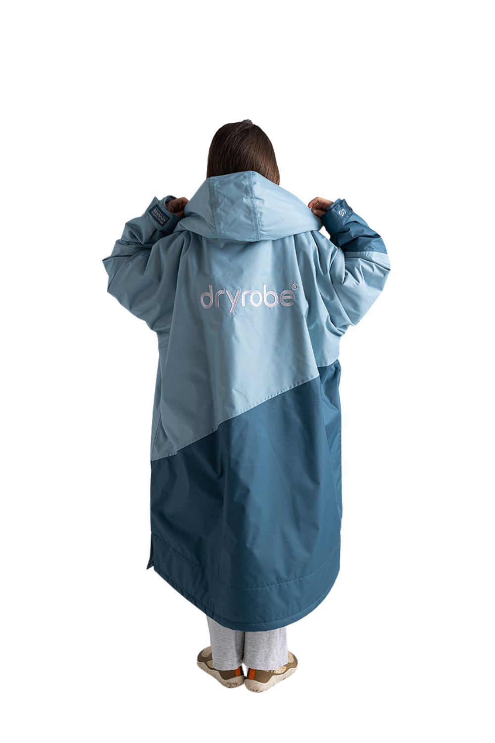 Dryrobe Advance Kids Long Sleeve Changing Robe Blue/Light Grey