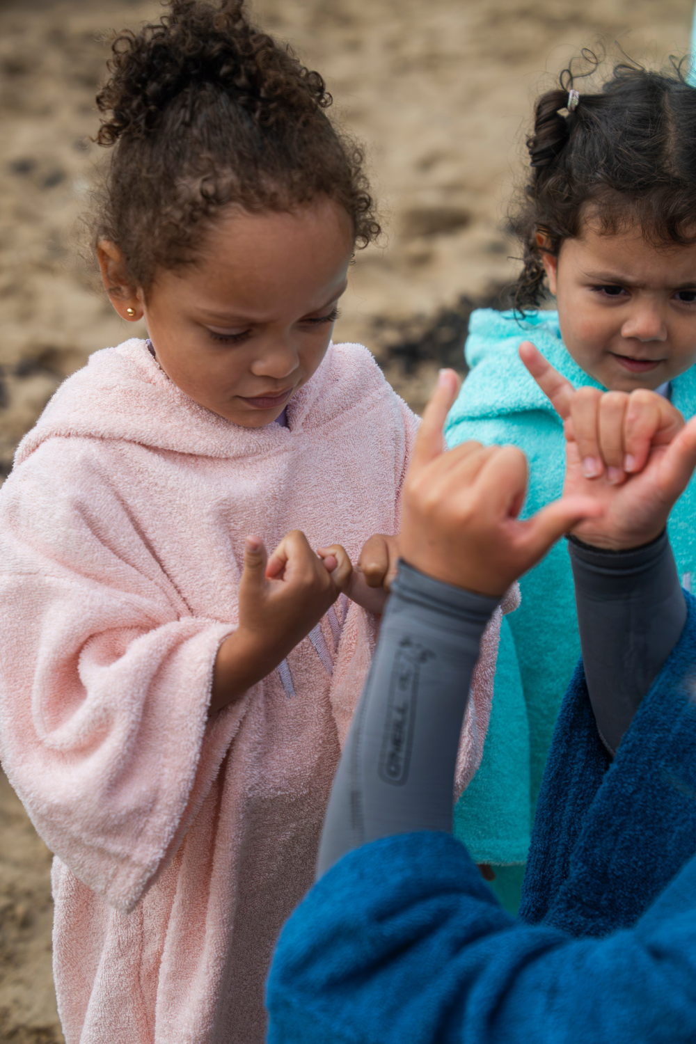 Tiki Kids Hooded Change Robe Baby Pink