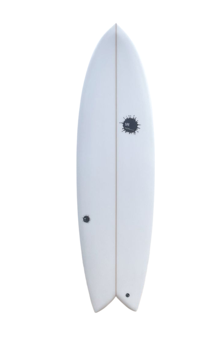 Tiki Custom Surfboard - 5'8 Parrot Twin - Clear