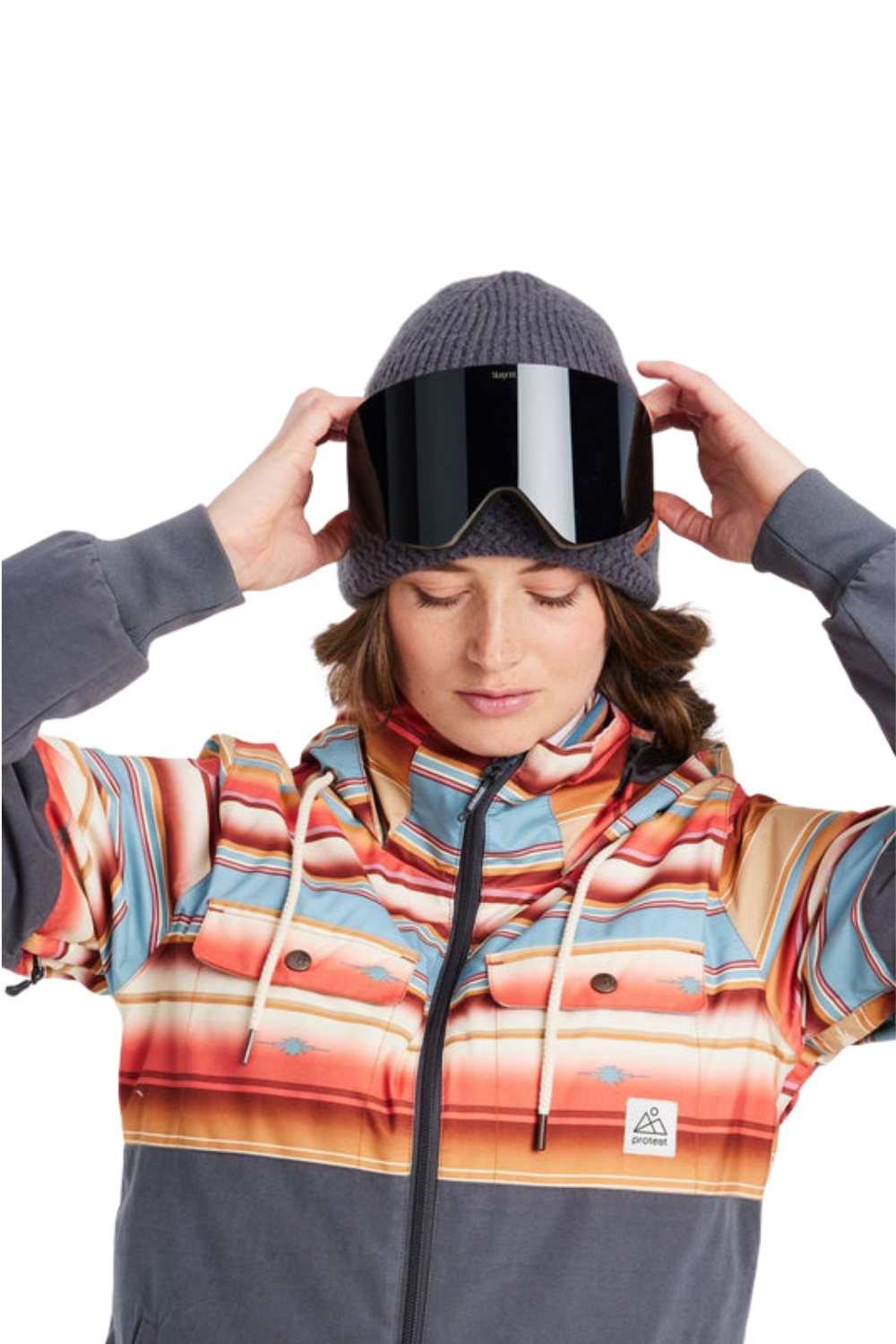 Protest Dryad Womens Ski Jacket Shadow Grey