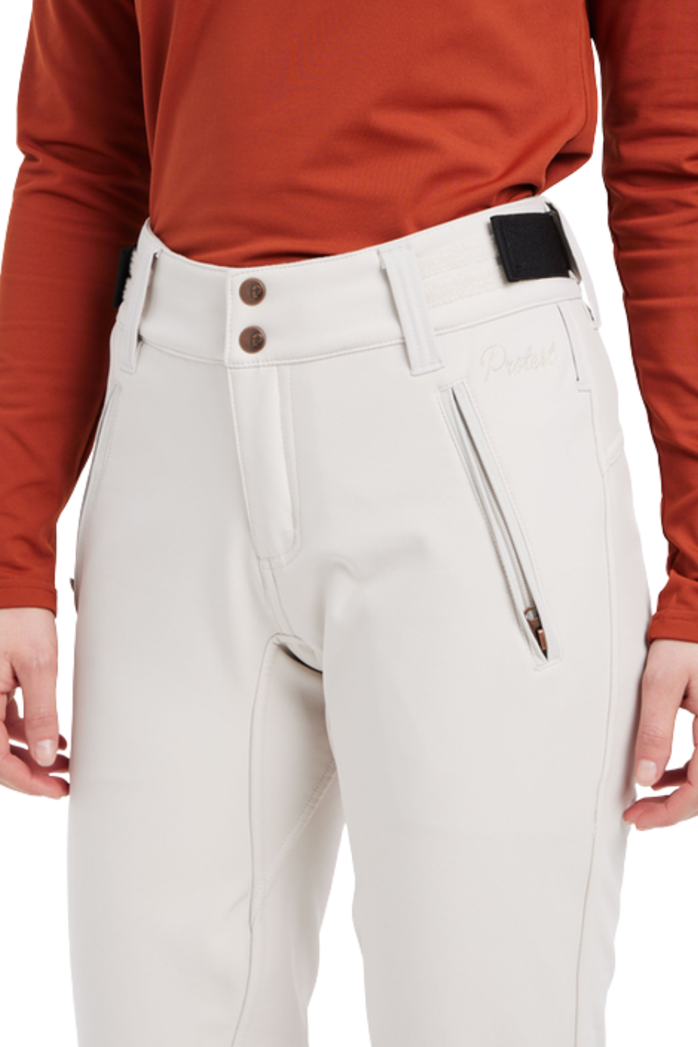 Protest Lole Womens Softshell Ski Pants Kitoffwhite