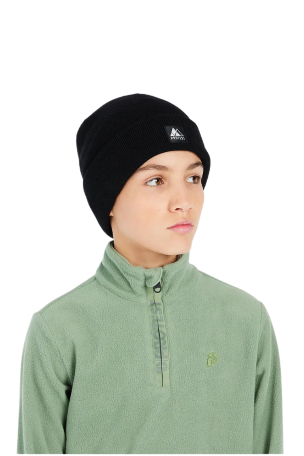 Protest Perfecty Junior 1/4 Zip Top Marl Green