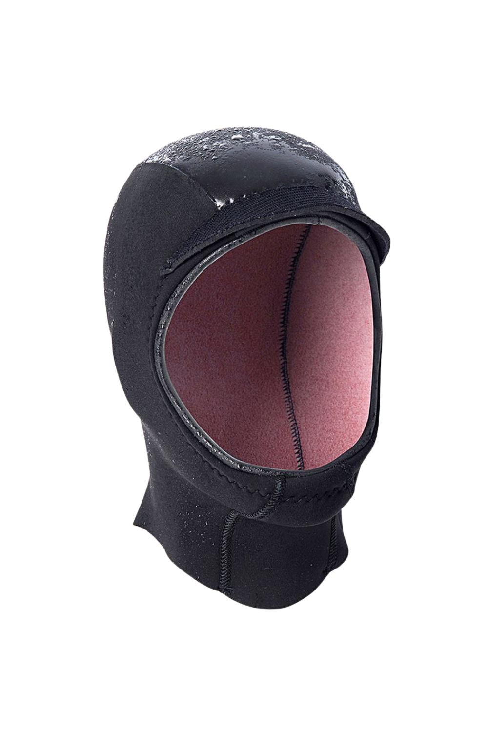 Black hood with pink interior on a white background