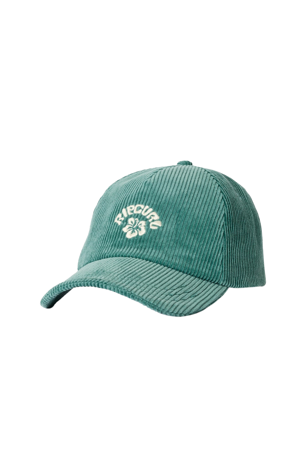 Cap in teal colour with a logo on a white background