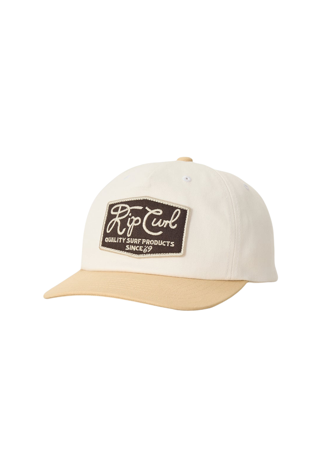 Beige cap with a Rip Curl logo at the front