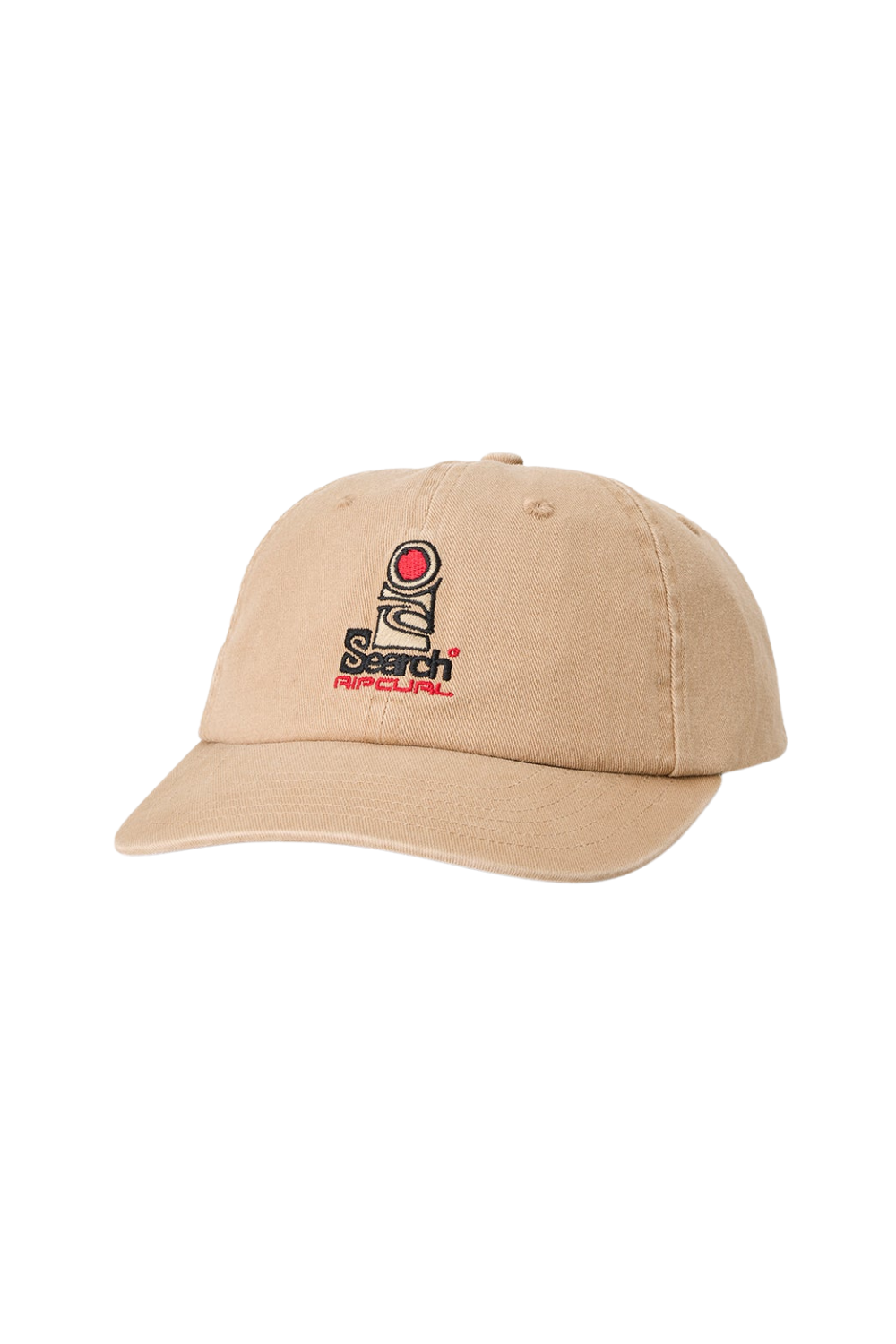 Beige cap with embroidery detail on the front