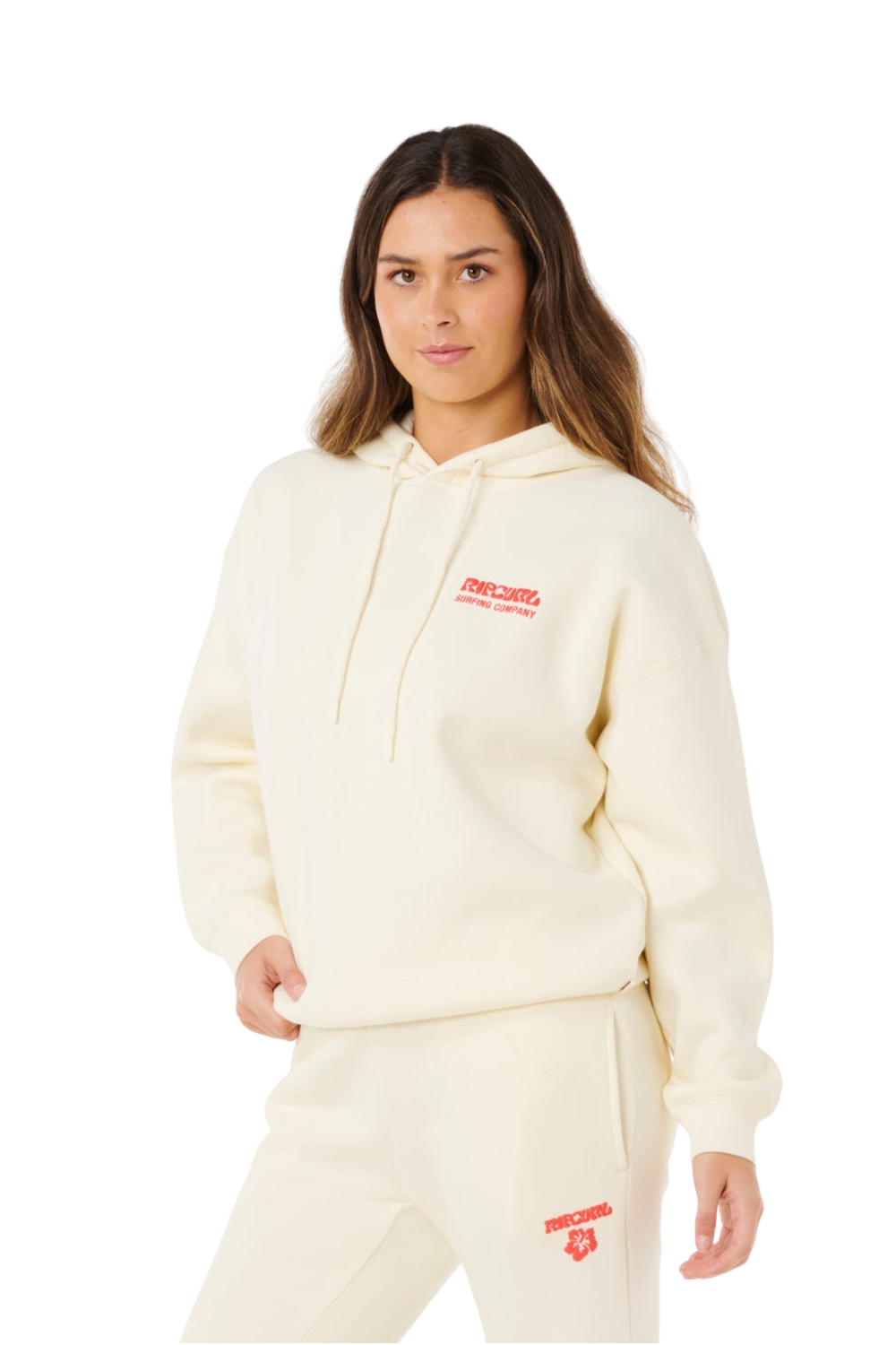 Rip Curl Surf Puff Heritage Womens Hoodie Cayenne