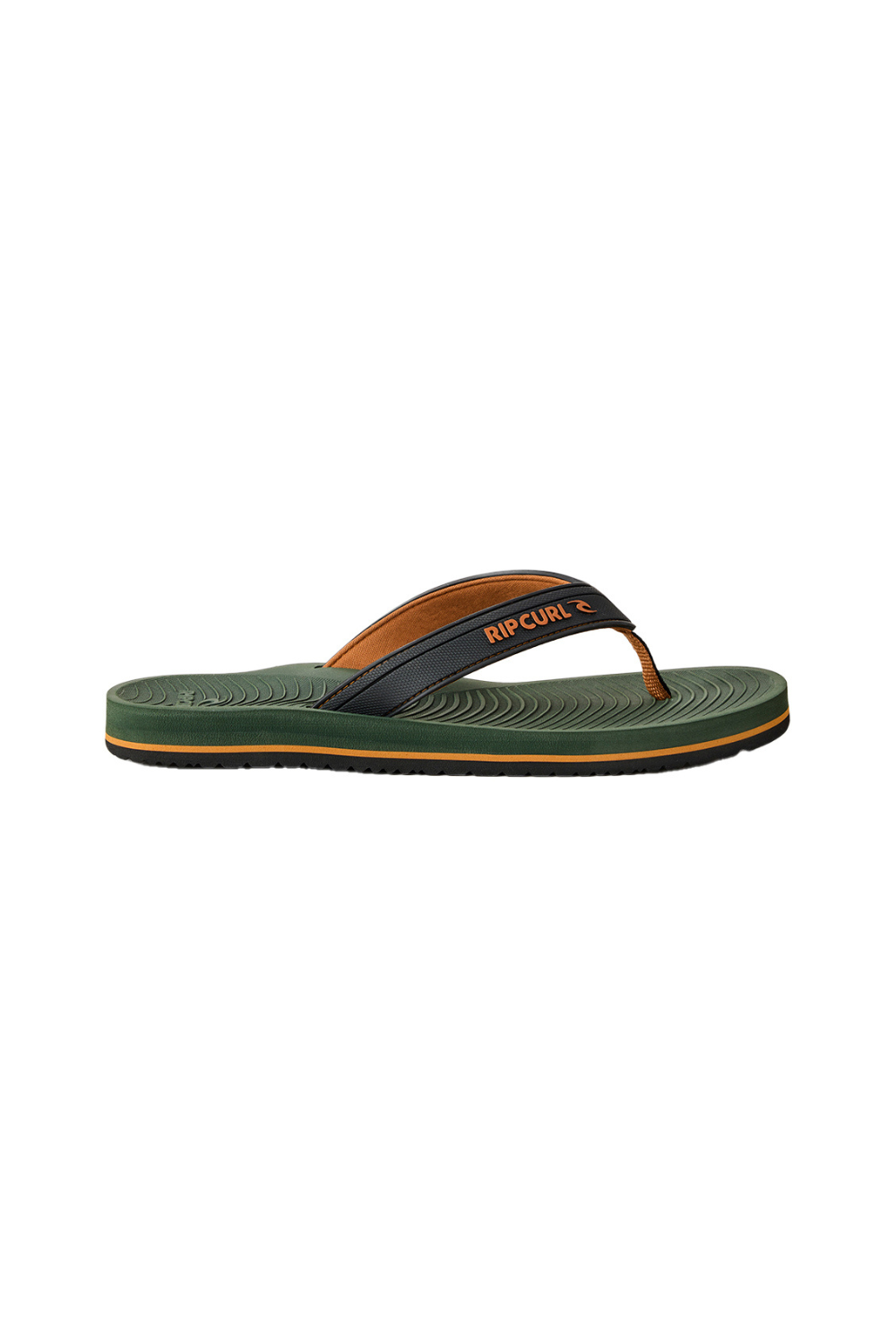 Rip Curl Tunnels Bloom Mens Open Toe Flip Flops Olive
