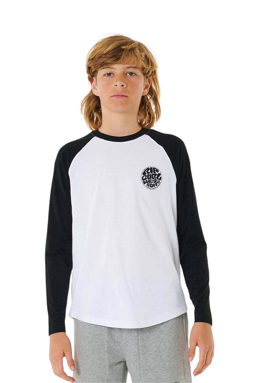 Rip Curl Wettie Icon Kids Long Sleeve T-Shirt White