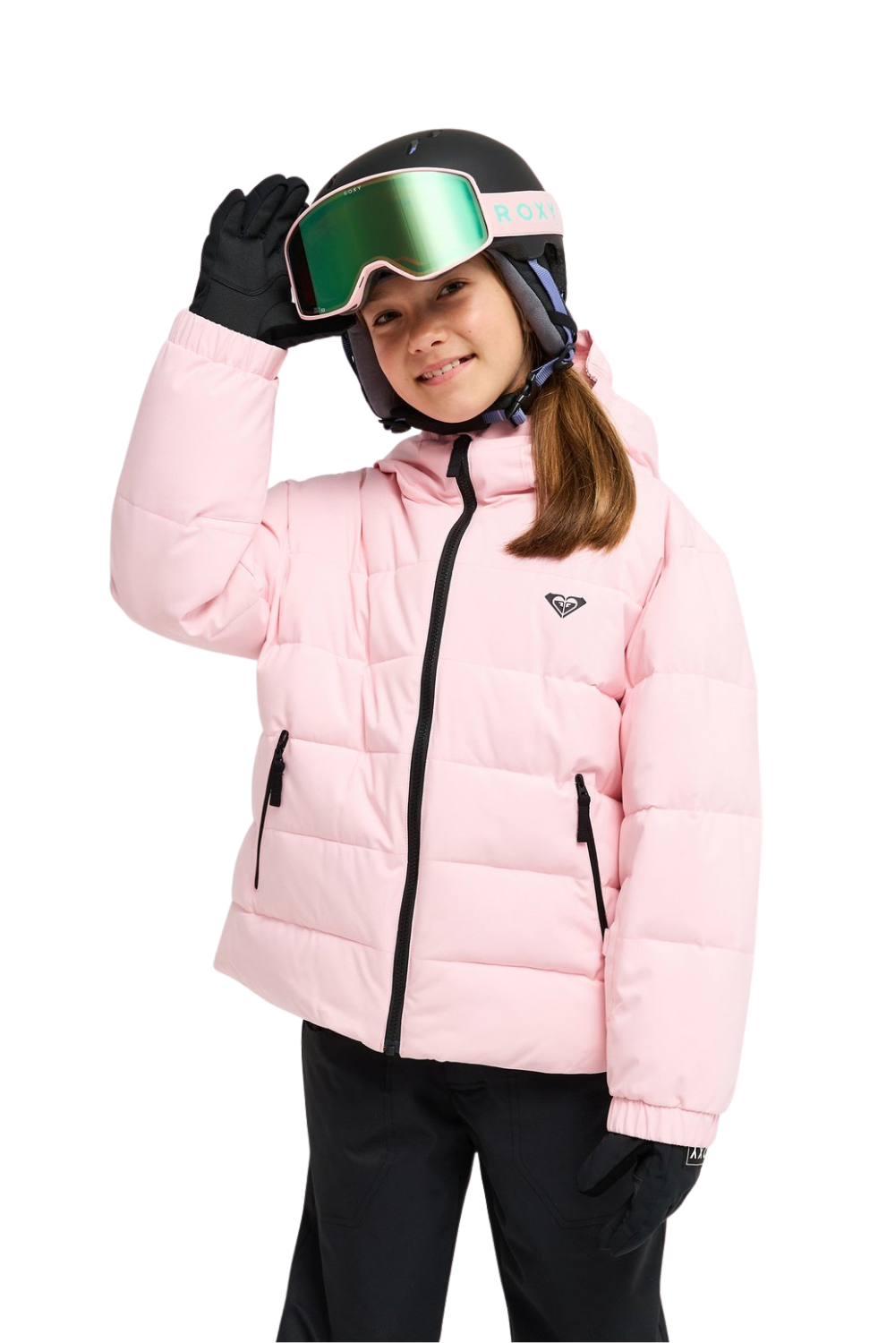 Roxy Snowyhill Puffy 10K Girls Technical Ski & Snowboard Jacket Rose Shadow