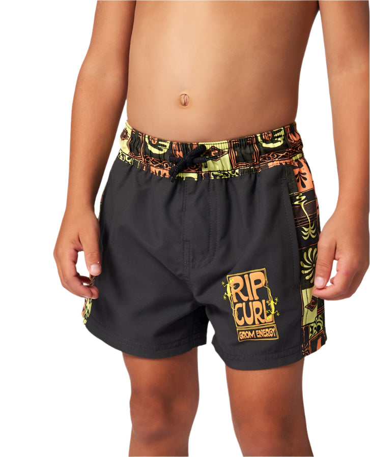 Rip Curl Kev Energy Block Boys Volley Short Washed black