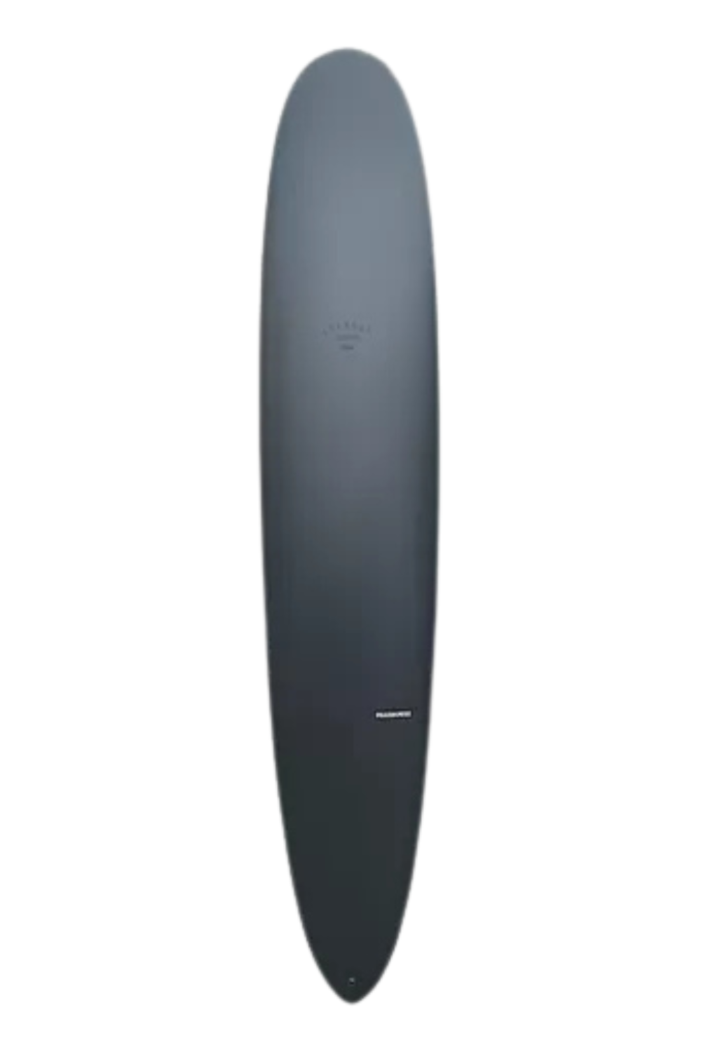 Longboard from Skindog with a dark grey finish on a white background