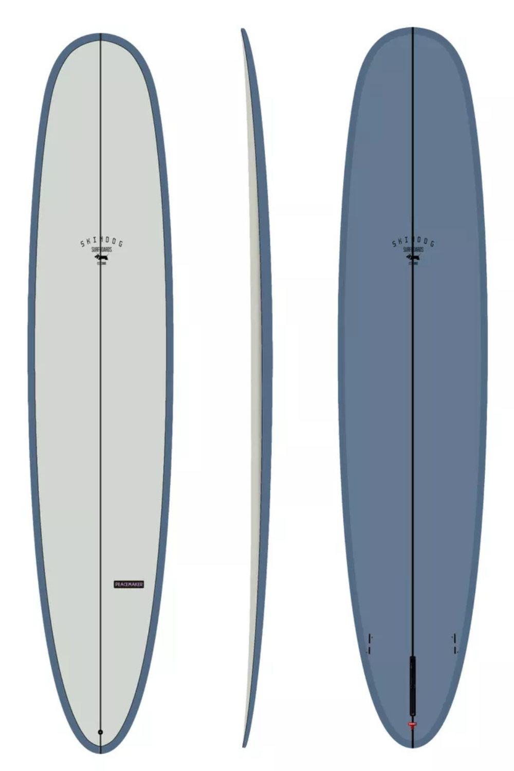 Skindog Thunderbolt Peacemaker Longboard Surfboard Dawn Gray/Slate