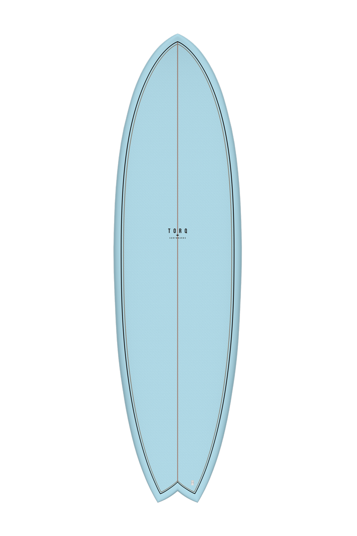 Torq TET Mod Fish Blue Fibre Pattern Surfboard