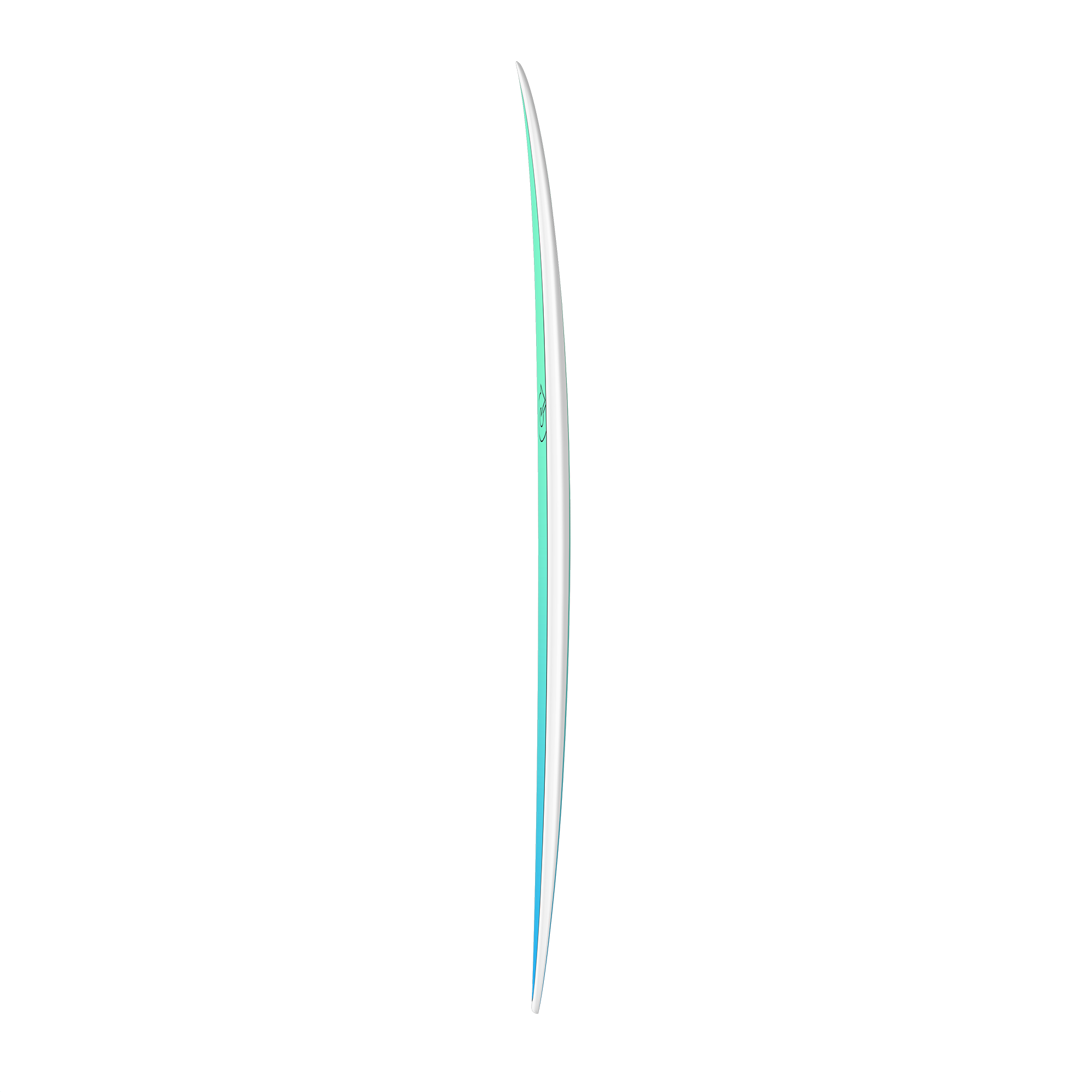 Torq TET Mod Fun V+ Seagreen Retro Fade Surfboard