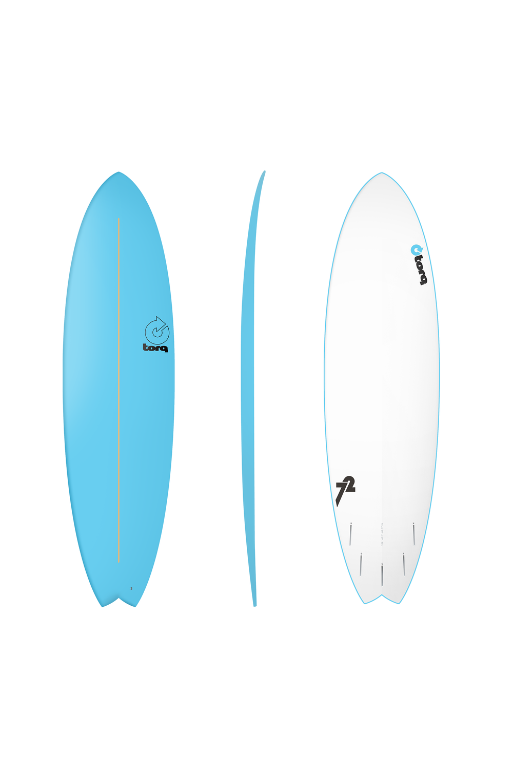 Torq Soft Deck Mod Fish Surfboard in Blue