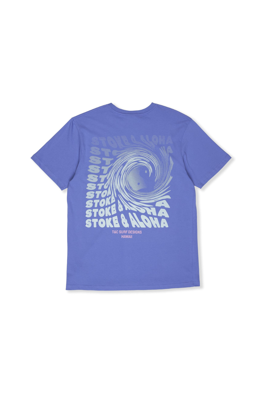 T&C Surf Designs Twisted Print Mens T-Shirt Blueberry