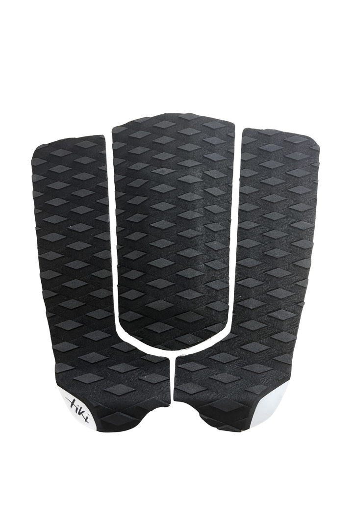 A Tiki 3 Piece Surfboard Tail Pad in Black