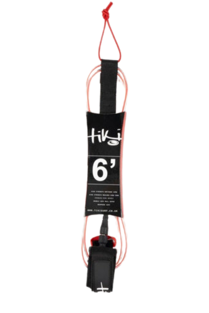 Tiki Swivel Surfboard Leash Red
