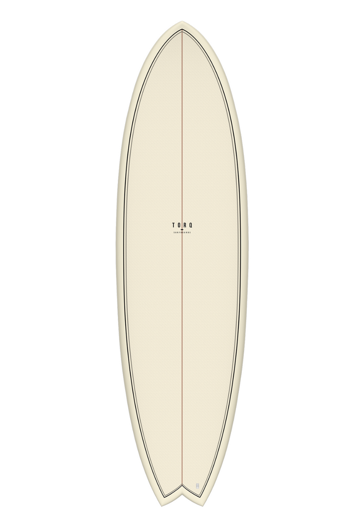 Torq TET Mod Fish Cream Fibre Pattern Surfboard