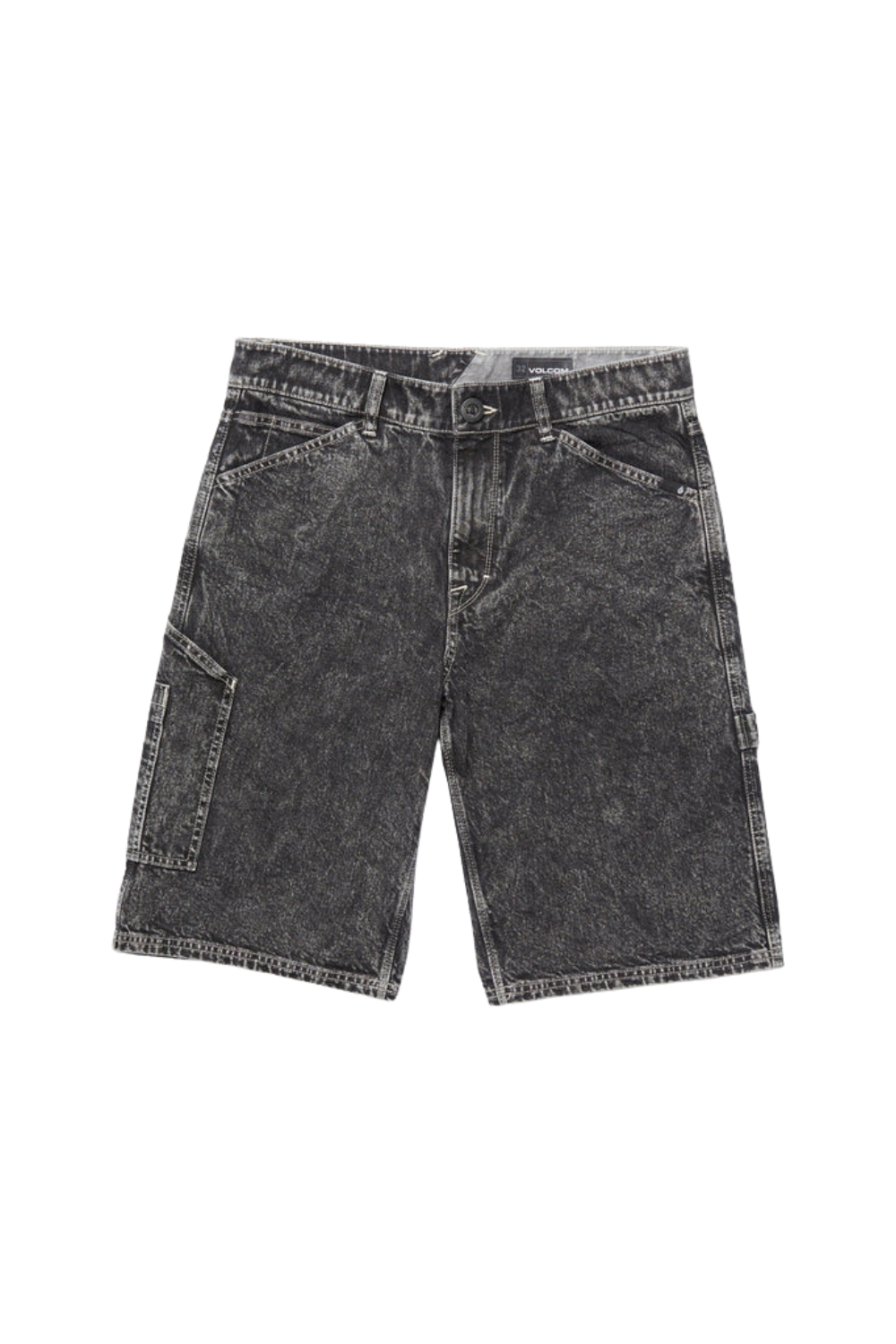 Volcom Labored Denim Utility Short Light Acid Black