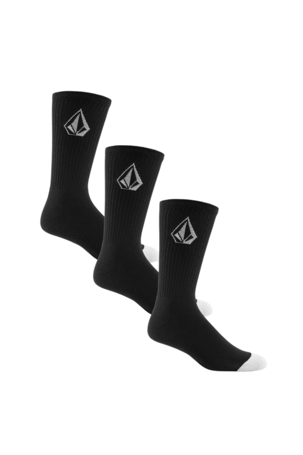 Volcom Full Stone Socks 3 Pack Black