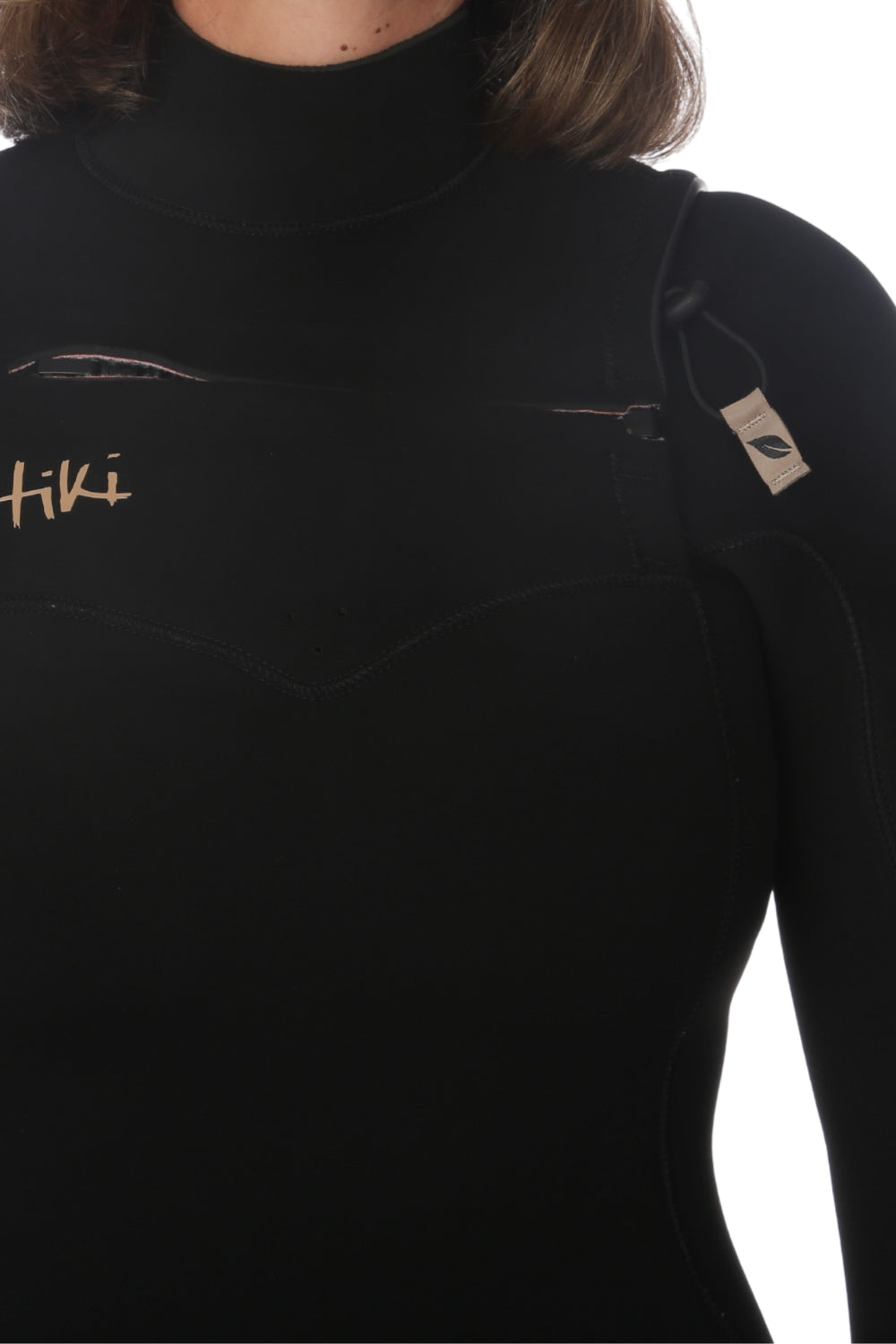 Tiki Zepha Eco 4/3 Womens Yulex Chest Zip Wetsuit Black