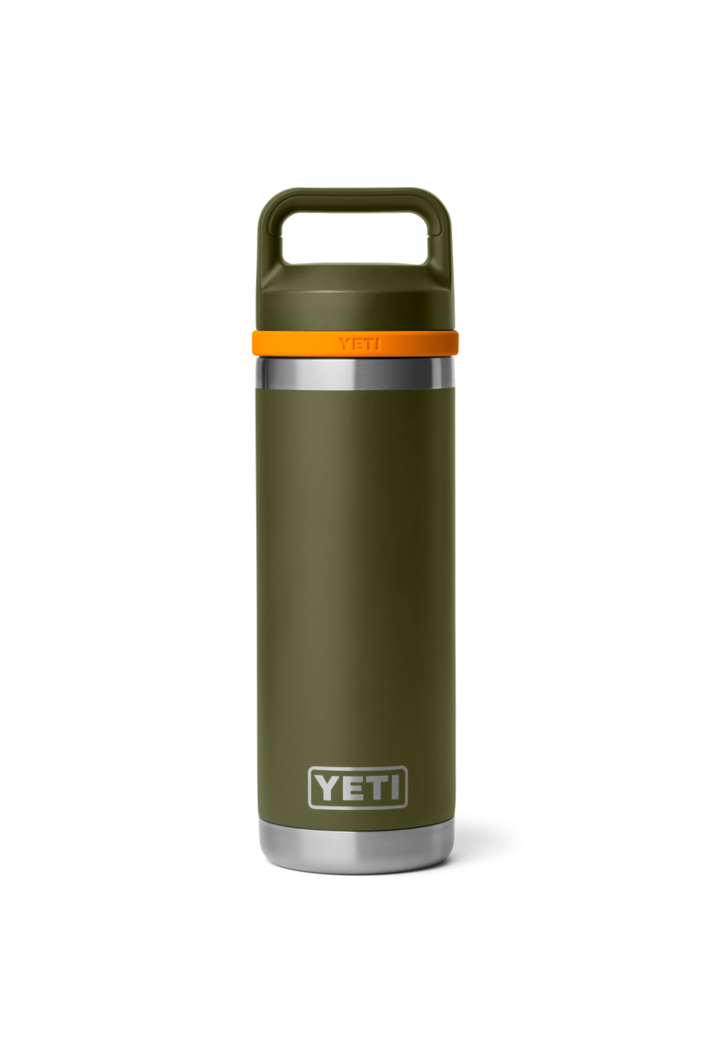 Yeti Rambler 18 Oz Bottle With Chug Cap Olive/King Crab Orange