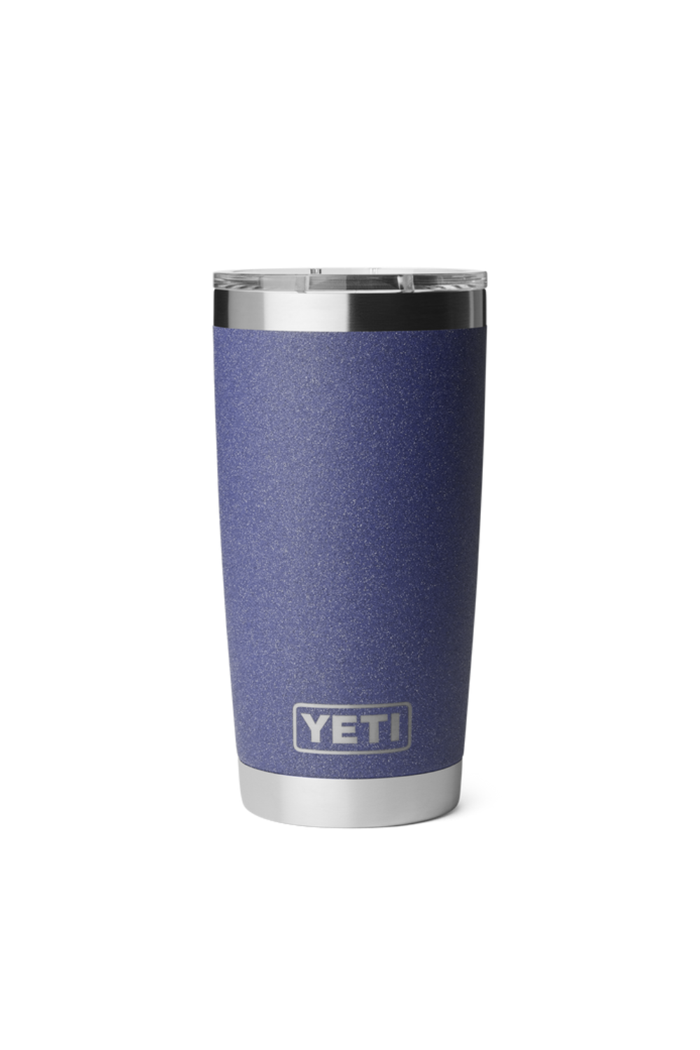 Dark Purple YETI tumbler on a white background