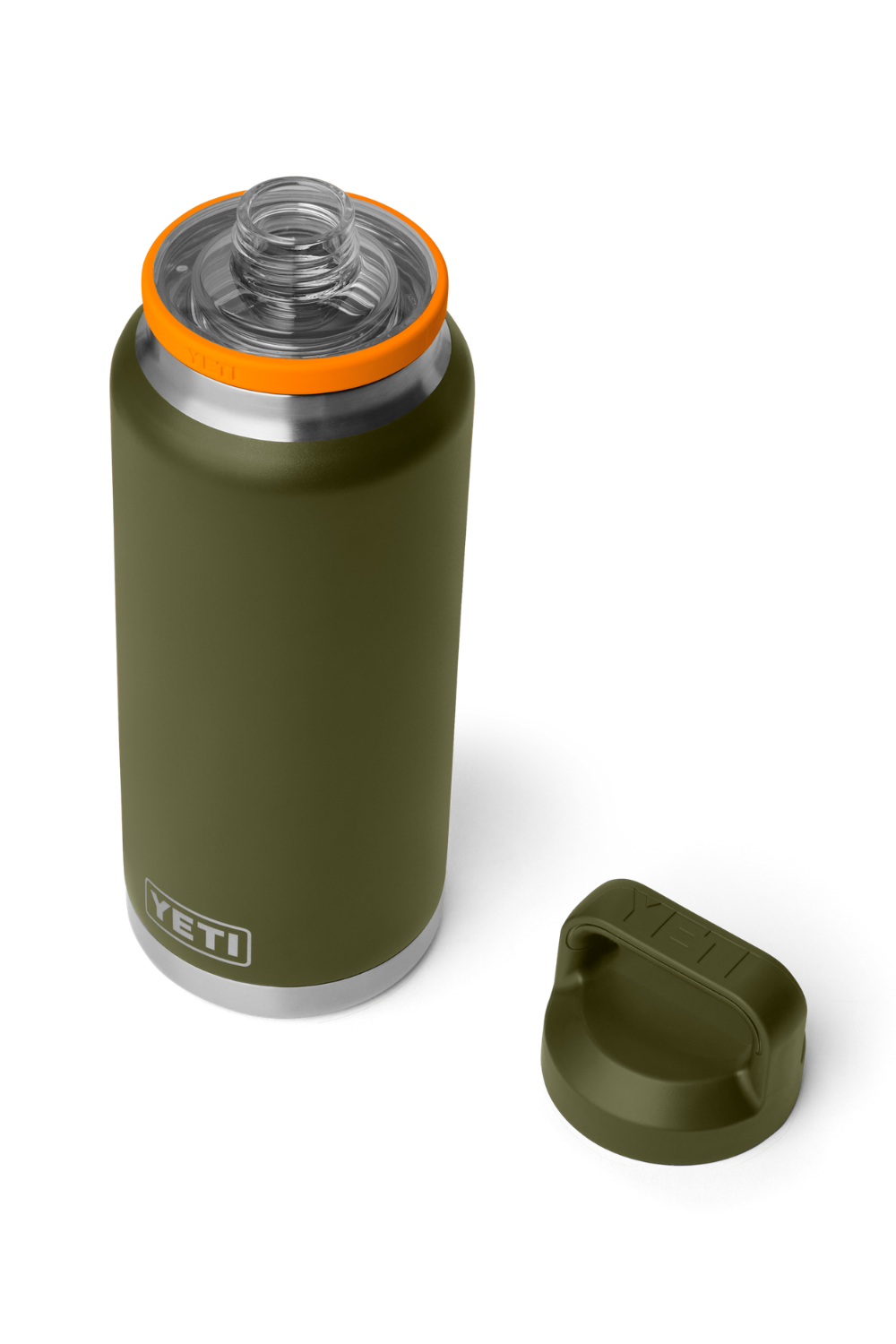 Yeti Rambler 36 Oz Bottle With Chug Cap Olive/King Crab Orange