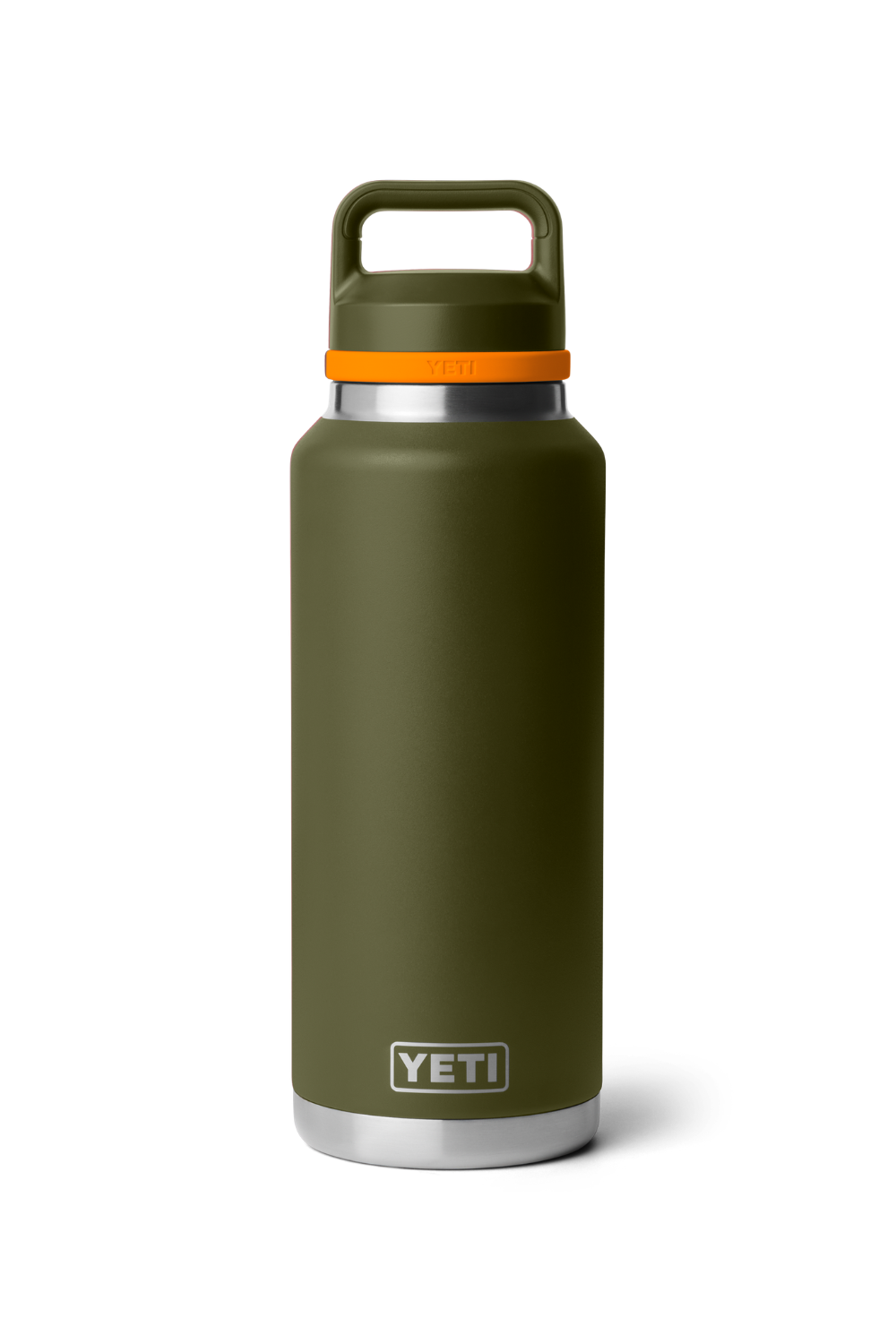 Yeti Rambler 46 Oz Bottle With Chug Cap Olive/King Crab Orange