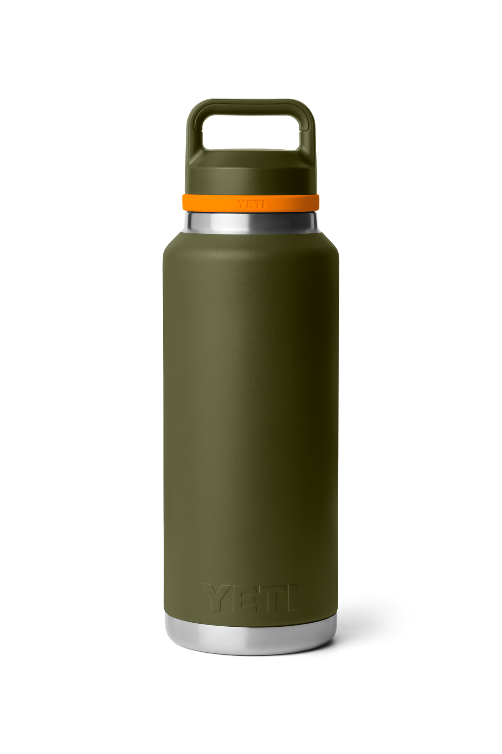 Yeti Rambler 46 Oz Bottle With Chug Cap Olive/King Crab Orange