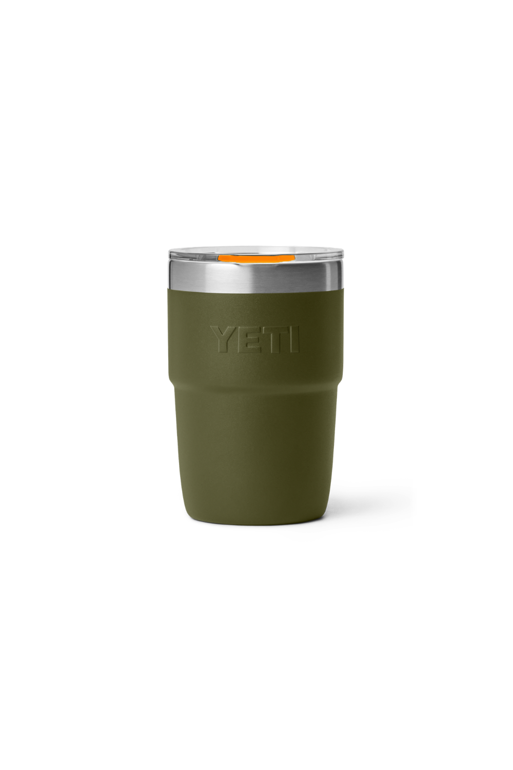 Yeti Rambler 8 Oz Cup With Ceramic Lining Olive/King Crab Orange