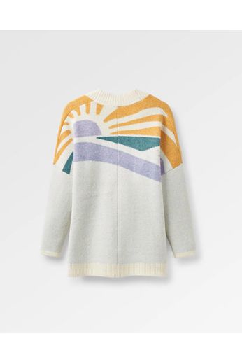 Passenger Sunsets Recycled Knit Cardigan Marshmallow